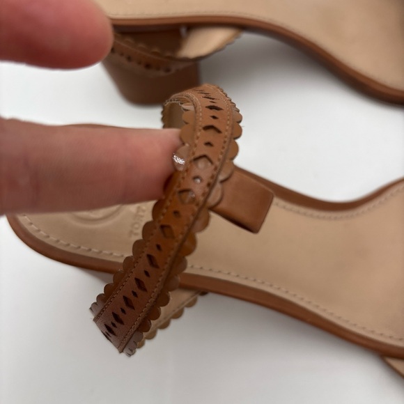 Tory Burch Tan Heels with Floral Accents - Picture 10 of 10